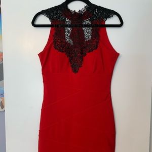Le Chateau Red Bodycon dress NWT